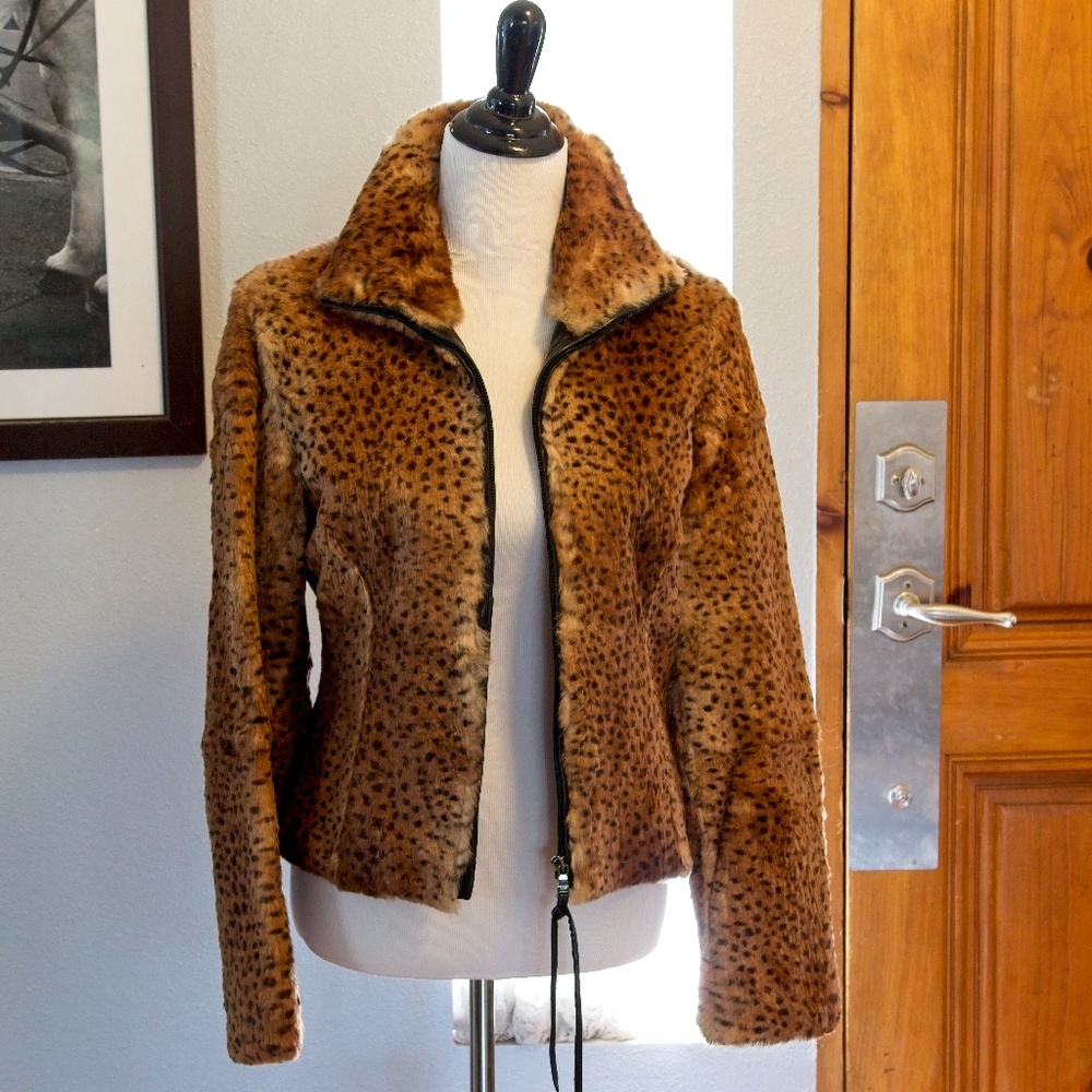 ANDREW MARC rabbit fur jacket, Medium